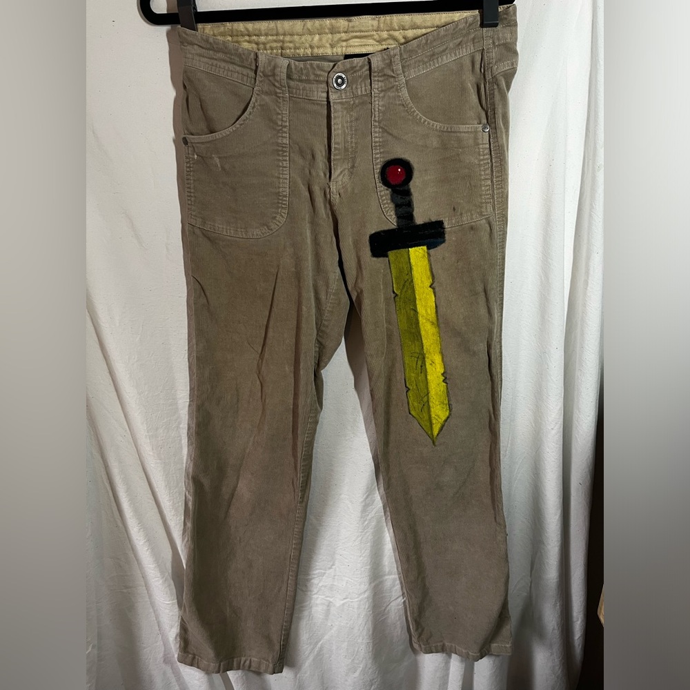 Custom Adventure Time pants Kuhl Corduroy Jeans size 8